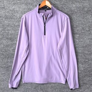 Greyson Pullover Mens S Purple Quarter Zip Long Sleeve Golf Top Layer Stretch